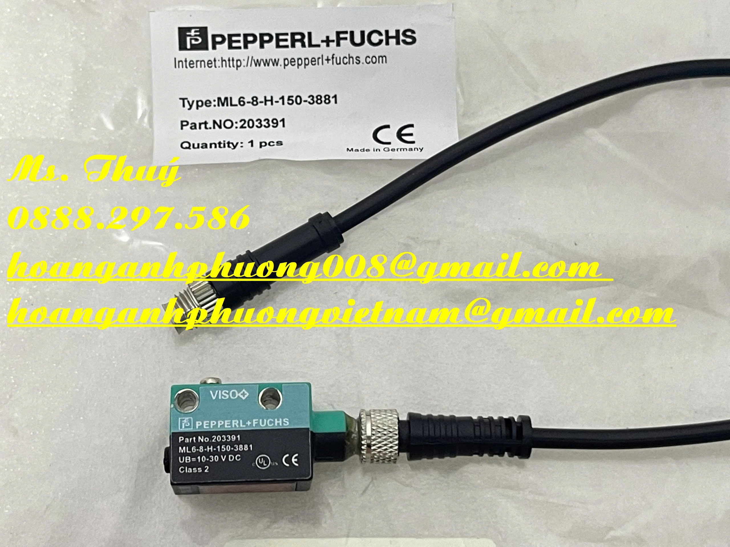 Pepperl-Fuchs ML6-8-H-150-3881 - Cảm biến nhập mới 100%